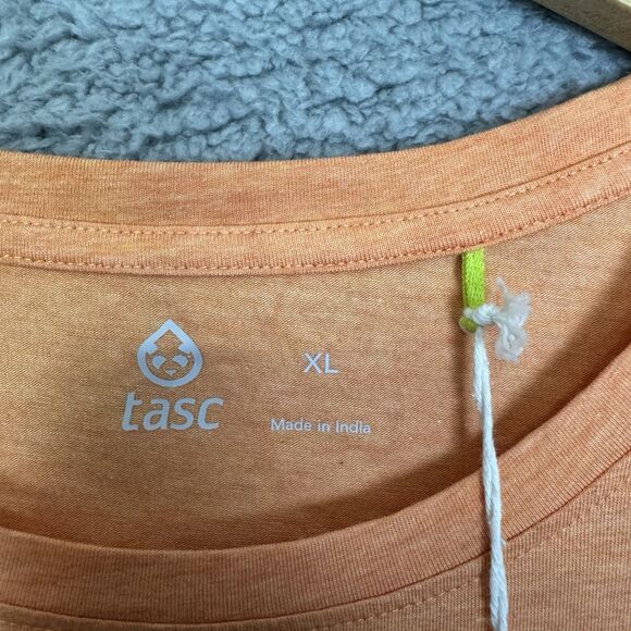 S Tasc Performance Shirt Womens‎ XL Orange Short Sleeve Moisture Wicking US Open - Picture 3 of 9